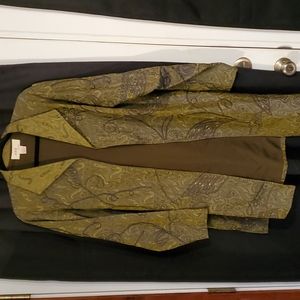 ANII 100% silk Green textured jacket